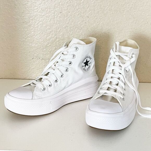 Converse All Star Hi platform CTAS Lift Hi white Platform Sneakers New in box 7 - Picture 6 of 16